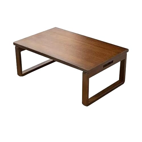 ZLSNOBLE Window Table Small Coffee Table with Folding Legs Adjustable,windowsill Japanese Tatami Tea Table for Breakfast, Tea, Game, Office(60 * 40 * 26cm) von ZLSNOBLE