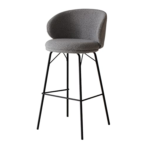 ZLSPON Barhocker 1 PC Samt Dicke gepolsterte Frühstückstuhlstühle mit Fußstütze, brüchig Barhocker mit niedriger Rücken Bright Day von ZLSPON