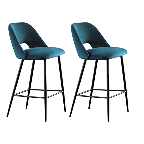 ZLSPON Barhocker Essstuhl Barhocker Set mit 2 samtrisch gepolsterten Frühstücksbarpools mit Backlehre -Inselschalterstühlen für Home Kitchen Bar Bright Day ZLSPON Barhocker Essstuhl Barhocker Set mit 2 samtrisch gepolsterten Frühstücksbarpools mit Backlehre -Inselschalterstühlen für Home Kitchen Bar Bright Day von ZLSPON
