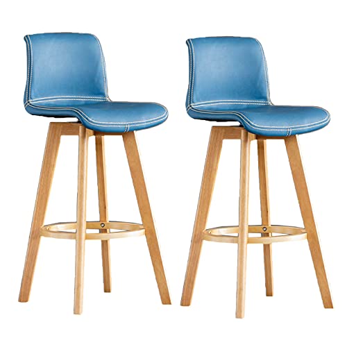 ZLSPON Barhocker Essstuhl Barhocker Set von 2 360º Drehung PU Leathaire Counter Heighthocker Pub Küchenhocker Stühle, Esszimmermöbel 330 Pfund Kapazität Kapazität Bright Day von ZLSPON