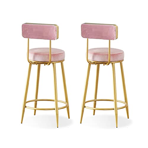 ZLSPON Barhocker Essstuhl Moderne Barhocker Set aus 2 Samtküchen Frühstückstheke 65 cm Sitzhöhe mit Metall Basis Fußstützen Dining Island Pub Party Barhocker-Rasen Bright Day ZLSPON Barhocker Essstuhl Moderne Barhocker Set aus 2 Samtküchen Frühstückstheke 65 cm Sitzhöhe mit Metall Basis Fußstützen Dining Island Pub Party Barhocker-Rasen Bright Day von ZLSPON
