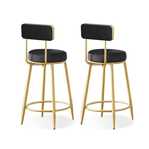 ZLSPON Barhocker Essstuhl Moderne Barhocker Set aus 2 Samtküchen Frühstückstheke 65 cm Sitzhöhe mit Metall Basis Fußstützen Dining Island Pub Party Barhocker-Rasen Bright Day ZLSPON Barhocker Essstuhl Moderne Barhocker Set aus 2 Samtküchen Frühstückstheke 65 cm Sitzhöhe mit Metall Basis Fußstützen Dining Island Pub Party Barhocker-Rasen Bright Day von ZLSPON