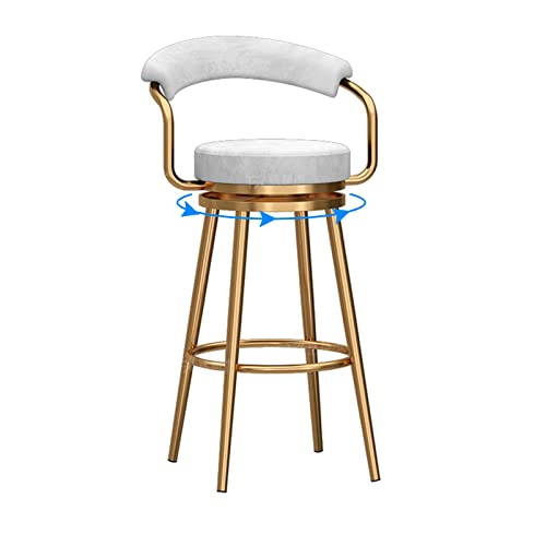ZLSPON Barhocker Essstuhl Moderne Schwenkbarhohocker Einfachheit Counter Height Stühle mit Rücken Gold/Schwarzen Fußstütze Velvet Barstools Home Bar Kitchen Island Hocker Grün #2b 2pcs Bright Day von ZLSPON