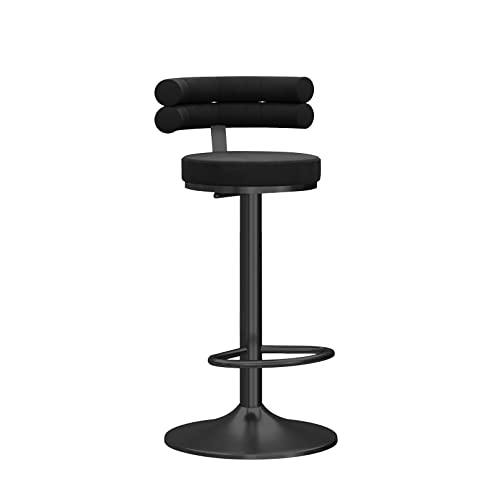 ZLSPON Barhocker Essstuhl Schwenkstühle Hocker Stühle Moderne verstellbare Counterhöhe Barhocker Velvet Polsterhocker Hoch Rücken für Home Bar Küche Frühstück Island Blau 2pcs Bright Day von ZLSPON