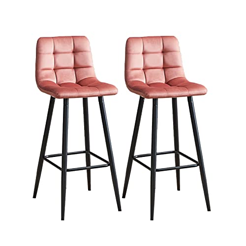 ZLSPON Barhocker Essstuhl Velvet Barhocker Set 2, Moderne Küche Frühstück Esstuhlhocker mit Fußstütze für Home Island Pub Café Café Bright Day ZLSPON Barhocker Essstuhl Velvet Barhocker Set 2, Moderne Küche Frühstück Esstuhlhocker mit Fußstütze für Home Island Pub Café Café Bright Day von ZLSPON