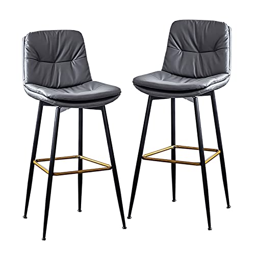 ZLSPON Barhocker Set mit 2 Frühstückshockern für Küchentheke weiche PU -Leder -Sitzhocker mit ergonomischer Rückenlehne und Fußstütze Bright Day ZLSPON Barhocker Set mit 2 Frühstückshockern für Küchentheke weiche PU -Leder -Sitzhocker mit ergonomischer Rückenlehne und Fußstütze Bright Day von ZLSPON