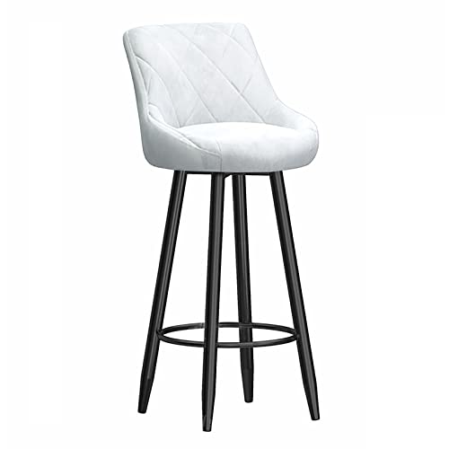 ZLSPON Barhocker der Theke, die 1, Moderne samtpolsterte Barhocker mit dickem Kissen und Schwarz/Gold -Metallrahmenbasis für Küche, Esszimmer, Wohnzimmer oder Moderne Barhocker, Meer Bright Day von ZLSPON