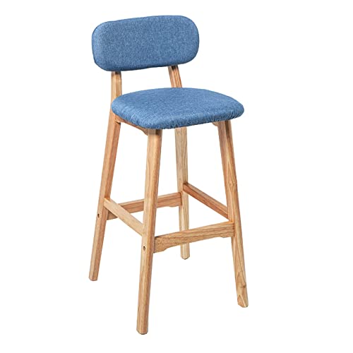 ZLSPON Barhocker der Thekehöhe mit Rücken und Fußstütze, gepolsterte Thekehocker, Moderne Barstühle für Bar/Kaffee Küche/Wohnzimmer Bright Day von ZLSPON