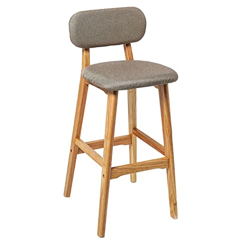 ZLSPON Barhocker der Thekehöhe mit Rücken und Fußstütze, gepolsterte Thekehocker, Moderne Barstühle für Bar/Kaffee Küche/Wohnzimmer Bright Day von ZLSPON