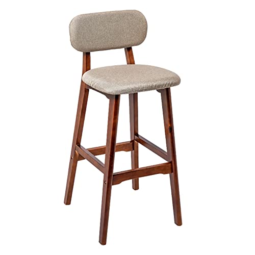 ZLSPON Moderner Speiseselasthocker mit Rücken- und Holzbasis, Barstühle für Bar/Kaffee Küche/Wohnzimmer, Sitzhöhe 72 cm Bright Day von ZLSPON