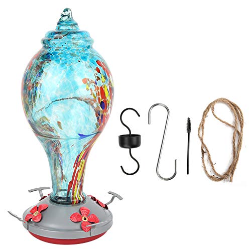 Bunte Malerei Glasvogel Feeder Garden Courtyard Outdoor Hummingbirds Wasserfütterungsinstrument (T2) von ZLXCAOB