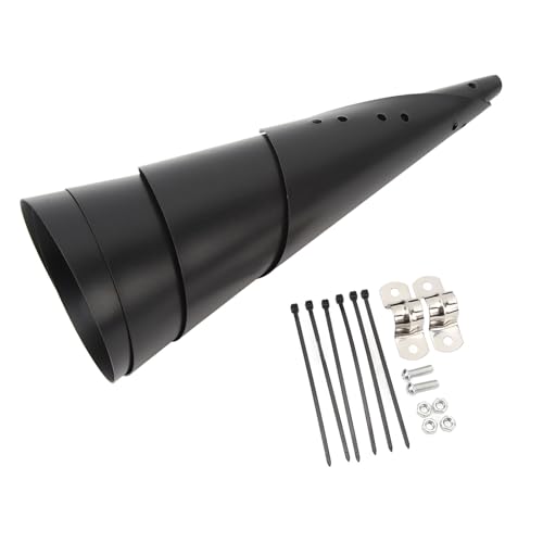 Eichhörnchen -Schalldämpfer für Vogelhilfeplastik außerhalb der Pole Mount Squirrel Proof Vogelhaus Guard für Outdoor (45,7 cm / 18in) von ZLXCAOB