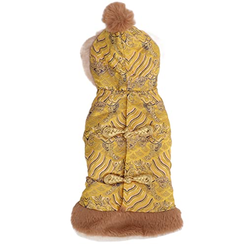 Haustierhund Tang Anzug Cheongsam Kleidung verdickte & Winter Großes Kostüm Chinesische Stil Festliche Kleidung (L) von ZLXCAOB