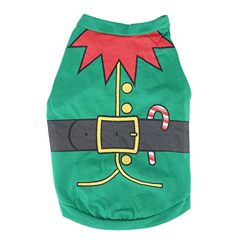 Nette weiche Weihnachtshund -Kleidung Welpenjacke Festival Outfit für kleine Haustiere und Katzen (M) von ZLXCAOB