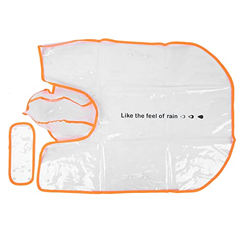 PU Transparent Orange Edge Haustier wasserdichte Regenfeste Regenmantel Regen Cape Coat Jacke für Hunde Katzen Katzen (Xs) von ZLXCAOB
