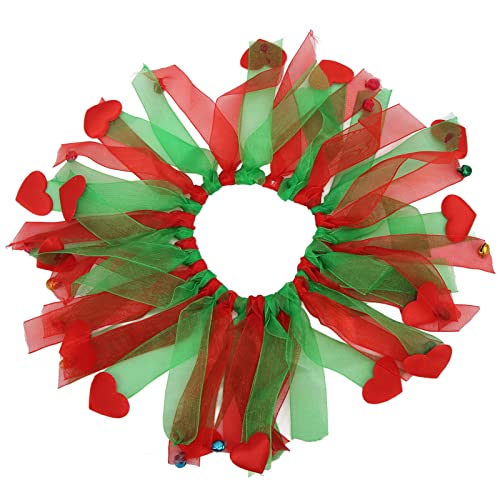 Pet Christmas Halsband, weich, bunt, mit Glocken für die Fotografie, Größe L von ZLXCAOB