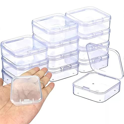 ZLXFT Mini-Aufbewahrungsbehälter,Kleine Aufbewahrungsbox,Transparent Aufbewahrungsboxen,Kunststoff Stapelbox,Transparentem Kunststoff mit Deckel für Kleine Gegenstände von ZLXFT