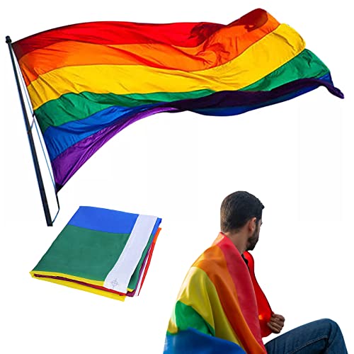 Pride Flag,Flagge, Regenbogen Flagge, Gay Flag,Gay Pride Flagge,LGBTQ Flagge, Lebendige Farbe, Kann Drinnen und Draußen Verwendet Werden von ZLXFT