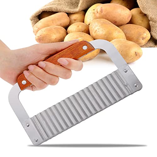 ZLXFT Wellenschneider für Pommes,Wellenschneider aus Edelstahl,Wellenmesser Kartoffelschneider für Kartoffeln,Wellenschneider für Gemüse und Obst,Edelstahl Kartoffel Gemüsehobel von ZLXFT