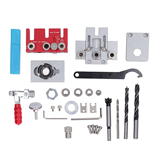 3 in 1 Dübel -Jig -Bohrer -Bit -Set, Taschenloch -Jig -Set, Bohrhandbuch Locator, geeignet für Holzbearbeitungswerkzeugsets für Holzbearbeitung von ZLXHDL