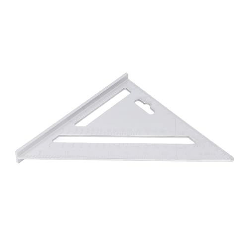 7 Zoll Aluminiumlegierung dreieckiger Quadrat, Aluminium Carpenter Square, geätzte Graduationen, mattes schwarzes Holzbearbeitungsinstrument für das kaiserliche Messwerkzeug (Metrik 16 cm) von ZLXHDL