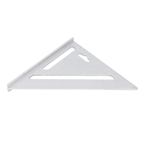 7 Zoll Aluminiumlegierung dreieckiger Quadrat, Aluminium Carpenter Square, geätzte Graduationen, mattes schwarzes Holzbearbeitungsinstrument für das kaiserliche Messwerkzeug (UK Standard) von ZLXHDL