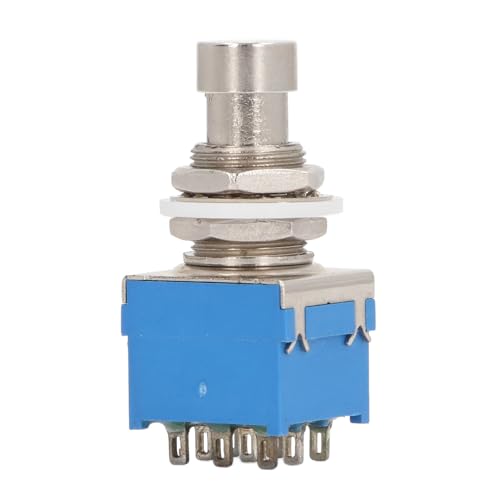 9 Pin 3pdt True Bypass Guitar Pedal Switch, Guitar Effect Pedal Box, mit blauem LED -Metallschalter True Bypass von ZLXHDL