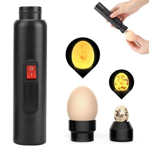 ZLXHDL Schierlampe für hühnereier, Schierlampe wachteleier wiederaufladbar, LED-Licht Brutkasten hühner, Helle, Kühle In Hand Hühnerei-Tester, Zur Überwachung der Eientwicklung von ZLXHDL