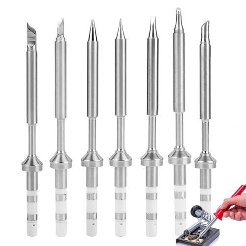 Lötspitzen, Mini-Lötkolbenspitzen aus Edelstahl, Ersatz Für TS100-Lötkolben(7Pcs Full Set) von ZLXHDL