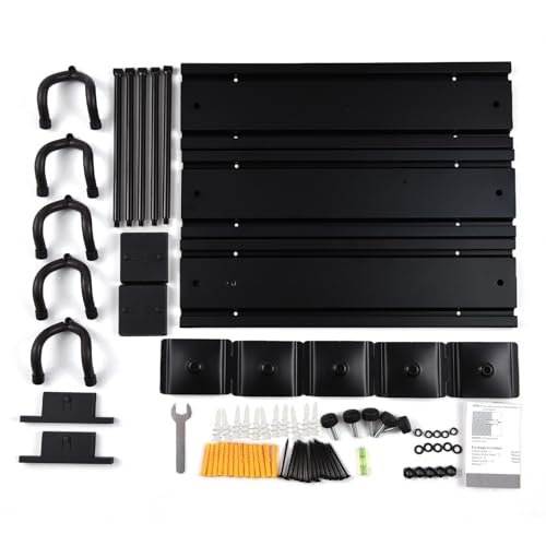 ZLXHDL Die wandmontierte Gitarrenstange mit verstellbaren Haken hält bis zu 5 Gitarren. Bietet auch elektrische Bässe, Mandoline, Ukuleles und Banjos. (Schwarz) von ZLXHDL