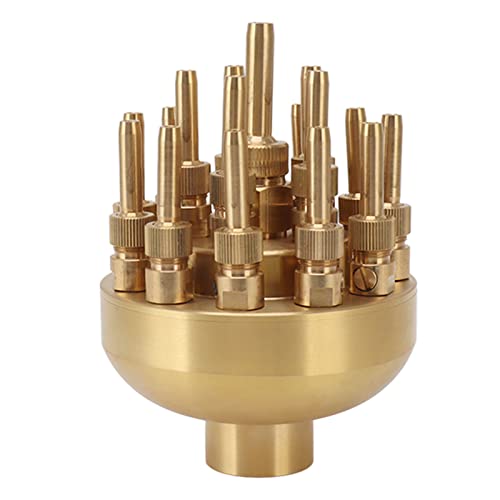 ZLXHDL Fountain Nozzle 40kpa 3 Layers Brass Water Fountain Nozzle Adjustable Sprinkler Spray Head for Garden Pond Suitable for Fountains (G1,5 Zoll 15,3 cm) von ZLXHDL