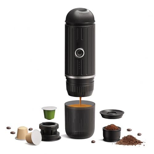 ZLXHDL Macchina Caffè Portatile, Espresso Portatile 19bar a Capsule e Polvere, Batteria Ricaricabile Lunga Durata per Caffè Da Viaggio for Campeggio, Escursioni, Ufficio e Casa von ZLXHDL