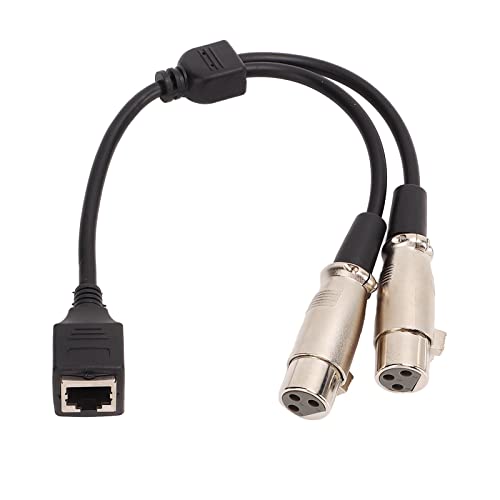 ZLXHDL XLR-auf-RJ45-Adapter, XLR-3-Pin-Buchse auf RJ45-Kabel, Ohne Verzerrung Und Signalverlust, 25 Cm RJ45-Kabel Für Tonsignalübertragung von ZLXHDL