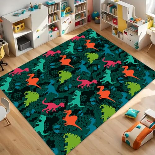 ZLXMN 180x260cm Dinosaurier-Teppich füR Spielzimmer, Kinderzimmer Waschbar Rutschfes Weich GroßE und Kleine Matten Und Teppiche füR Jungenzimmer Vorschule Kindergarten Spiel- und Krabbelmatte ZLXMN 180x260cm Dinosaurier-Teppich füR Spielzimmer, Kinderzimmer Waschbar Rutschfes Weich GroßE und Kleine Matten Und Teppiche füR Jungenzimmer Vorschule Kindergarten Spiel- und Krabbelmatte von ZLXMN