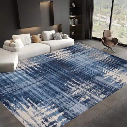 ZLXMN 80x150cm abstrakt Maschinenwaschbare Teppiche für das Wohnzimmer, kurzer Flo rutschfest dünn leicht langlebig, zeitgenössisch modern für Schlafzi mer Esszimmer,Küchenmatte von ZLXMN