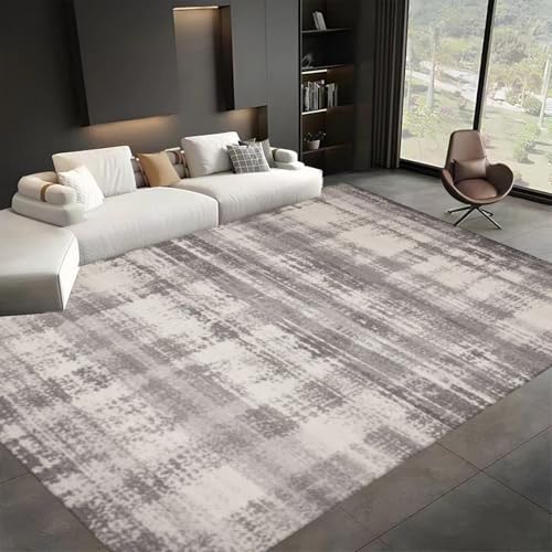 ZLXMN Beige-Grauer Abstrakter Teppich 80x150cm Modern Groß Waschbar Wohnzimme Bodenteppich FüR Den Innenbereich Schlafzimmer BüRo Weich Kurzflorig rutschfest Vintage-Teppiche von ZLXMN
