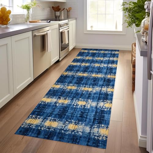 ZLXMN Extra Lange Flur-Teppichläufer 80x200cm abstraktes Blau rutschfest, waschbar Lange Küchenläufer Teppiche für Schlafzimmer Treppen Lange Fußmatten Akzente im Innenbereich ZLXMN Extra Lange Flur-Teppichläufer 80x200cm abstraktes Blau rutschfest, waschbar Lange Küchenläufer Teppiche für Schlafzimmer Treppen Lange Fußmatten Akzente im Innenbereich von ZLXMN