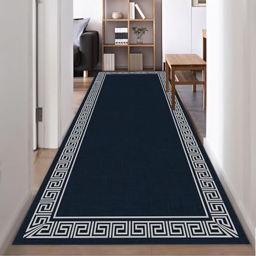 ZLXMN Griechische Flur LäUferteppiche,60x200cm,rutschfest Waschbar KüChenmatte,Weicher Teppich Kurzflor FüR Schlafzimmer Bettvorleger Gang Teppiche ZLXMN Griechische Flur LäUferteppiche,60x200cm,rutschfest Waschbar KüChenmatte,Weicher Teppich Kurzflor FüR Schlafzimmer Bettvorleger Gang Teppiche von ZLXMN