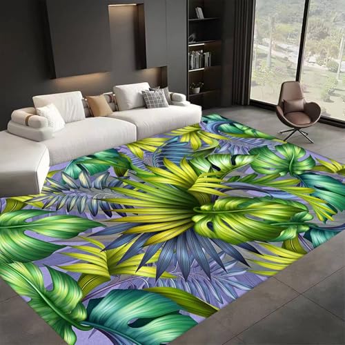 ZLXMN Innen Akzent Teppich Tropischen, 60x110cm,PalmenbläTtern Dschungel Teppich füR Wohnzimmer Schlafzimme Nachttisch Weich LäRm Reduzieren Waschbar Rutschfester FläChenteppich ZLXMN Innen Akzent Teppich Tropischen, 60x110cm,PalmenbläTtern Dschungel Teppich füR Wohnzimmer Schlafzimme Nachttisch Weich LäRm Reduzieren Waschbar Rutschfester FläChenteppich von ZLXMN