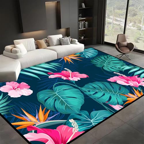 ZLXMN Monstera-Teppich,100x150cm,Tropische Pflanzen GrüNe BläTter Blumenteppiche Leicht Zu Reinigen Niedriger Flor Fusselfrei GroßEr Wohnzimmerteppich Kleine Schlafzimmer Heimdekormatte ZLXMN Monstera-Teppich,100x150cm,Tropische Pflanzen GrüNe BläTter Blumenteppiche Leicht Zu Reinigen Niedriger Flor Fusselfrei GroßEr Wohnzimmerteppich Kleine Schlafzimmer Heimdekormatte von ZLXMN