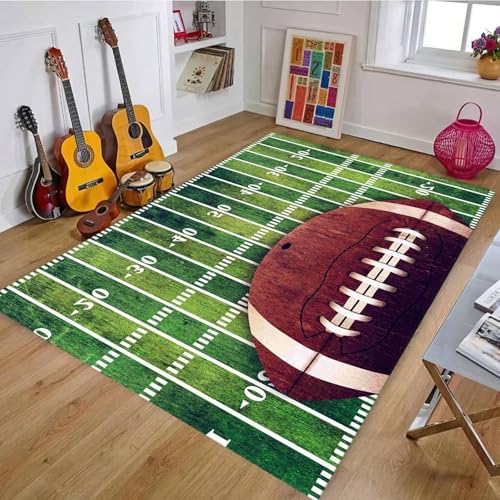 ZLXMN Sportplatz-Teppich,160x230cm,Mit Rutschfester RüCkseite FußBallteppich füR Jungen-Schlafzimmer, FußBallplatz-Spiele-Bodenmatte, Indoor-UltradüNner Waschbarer Teppich füR Spielzimmer ZLXMN Sportplatz-Teppich,160x230cm,Mit Rutschfester RüCkseite FußBallteppich füR Jungen-Schlafzimmer, FußBallplatz-Spiele-Bodenmatte, Indoor-UltradüNner Waschbarer Teppich füR Spielzimmer von ZLXMN