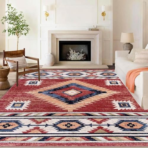 ZLXMN SüDwestlicher Rustikaler Teppich 180x230cm Aztekenteppiche Der Amerikanischen Ureinwohner Extragroß Kurzflorig Fusselfrei rutschfest Western-Innenmatte füR Wohnzimmer Schlafzimmer Eingang ZLXMN SüDwestlicher Rustikaler Teppich 180x230cm Aztekenteppiche Der Amerikanischen Ureinwohner Extragroß Kurzflorig Fusselfrei rutschfest Western-Innenmatte füR Wohnzimmer Schlafzimmer Eingang von ZLXMN