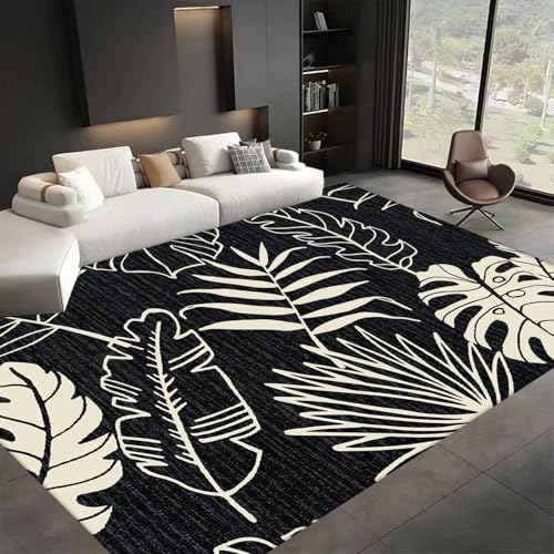 ZLXMN Vintage Teppich,160x200cm,Tropische PalmbläTtern Monstera Blatt Waschbarer Matten füR Wohnzimmer Esszimmer Teppiche FüR Unter Den Tisch KüChe rutschfeste Bodenteppichmatte ZLXMN Vintage Teppich,160x200cm,Tropische PalmbläTtern Monstera Blatt Waschbarer Matten füR Wohnzimmer Esszimmer Teppiche FüR Unter Den Tisch KüChe rutschfeste Bodenteppichmatte von ZLXMN