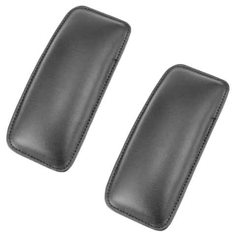 ZLYFCL 2 StüCk Auto Kniekissen Pad für Renault Sandero Espace Clio Captur, Mittelkonsole Kniepolster Türarmlehne Ellenbogen Kissen Auto Innenzubehör,A-Black von ZLYFCL