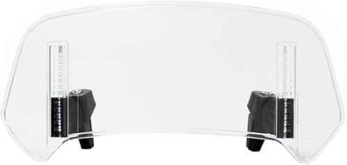 ZLYFCL Motorrad Windabweiser Windschild für Peugeot Pulsion 125 2020 2021 2022 2023 2024 2025, Clip-On Motorrad Windschutz Spoiler Einstellbare Windabweiser Zubehör,A-Transparent-L von ZLYFCL