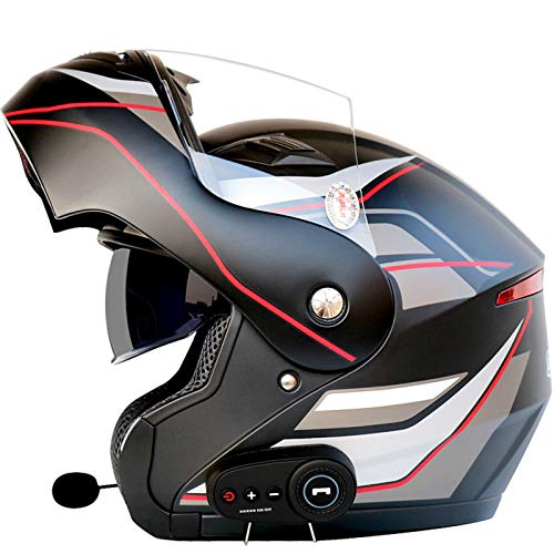 ZLYJ Bluetooth Modularer Motorrad Helm, Funk Sprechanlage Motorrad-Klapphelm mit Anti-Fog-Doppelscheib ECE Genehmigt Integralhelm für Erwachsene Männer Women B,XL ZLYJ Bluetooth Modularer Motorrad Helm, Funk Sprechanlage Motorrad-Klapphelm mit Anti-Fog-Doppelscheib ECE Genehmigt Integralhelm für Erwachsene Männer Women B,XL von ZLYJ
