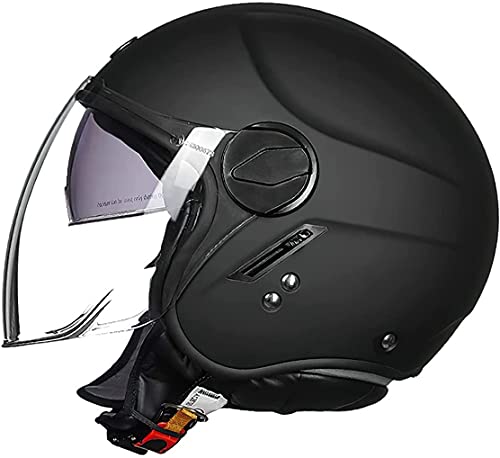 ZLYJ Motorrad Halboffener Helm ECE Zugelassener Motorrad Sturzhelm Mit Sonnenblende Retro Vintage Style Motorrad Vespa Jet Helm I,XXL von ZLYJ