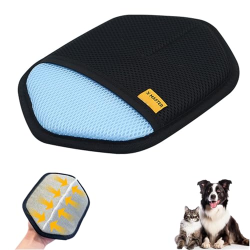 ZLYJQAQ Tierhaarentferner Handschuh für Katzen & Hunde, Fell Magnet Handschuh, Haarentfernungshandschuh - mit Anti-Statik-Funktion & Leicht zu Reinigen, Wiederverwendbarer (Blau) von ZLYJQAQ