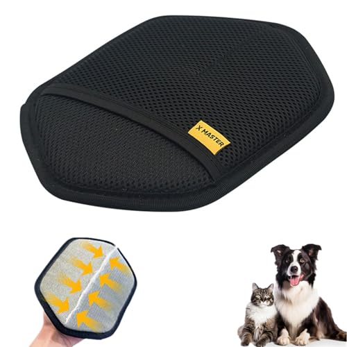 ZLYJQAQ Tierhaarentferner Handschuh für Katzen & Hunde, Fell Magnet Handschuh, Haarentfernungshandschuh - mit Anti-Statik-Funktion & Leicht zu Reinigen, Wiederverwendbarer (Schwarz) von ZLYJQAQ