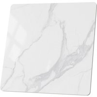 Tischplatte - 90x90 cm, weiß, aus Keramik und gebranntem Stein von ZLZELING